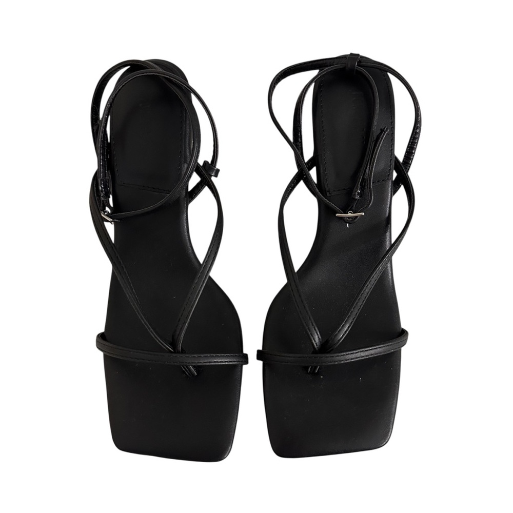 Forever 21 Black Strappy Heels